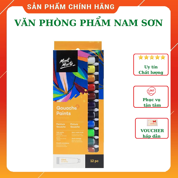 Hộp Vẽ Màu Nước Mont Marte (12 màu) - Ảnh 2