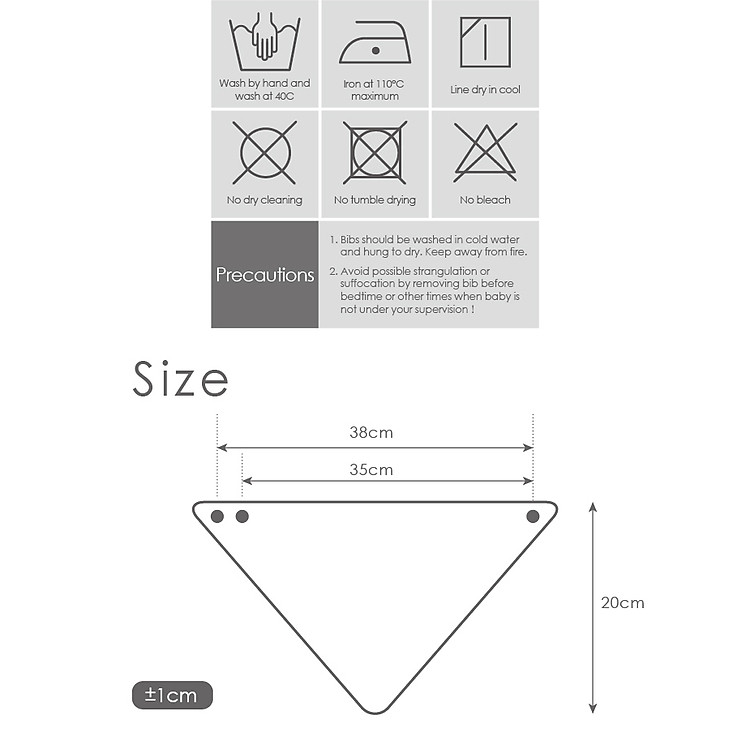 Yếm Tam Giác Cho Bé KUKU - Set 2 Chính hãng Tiết kiệm - Hình ảnh 2