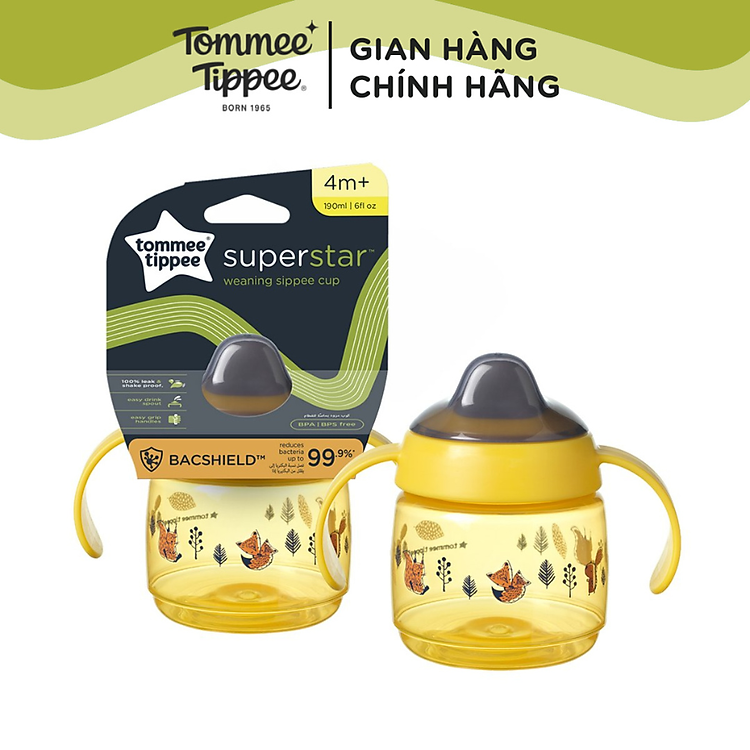 Mua Bình tập uống Tommee Tippee 190ml – Vàng Chính hãng Tiết kiệm