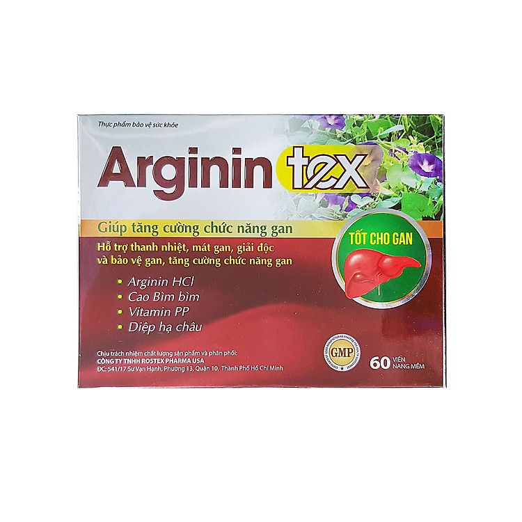Viên uống Arginin Tex hỗ trợ thanh nhiệt, mát gan, giải độc bảo vệ gan tăng cường chức năng gan