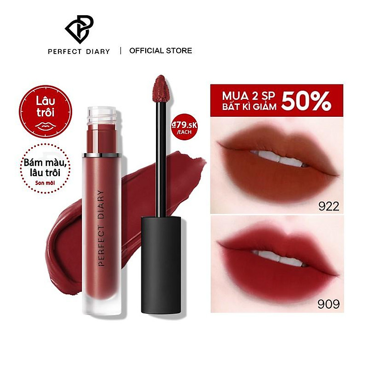 Son Kem Perfect Diary DreamMatte Màu Lì Tông Màu Cổ Điển Lâu Trôi 3g