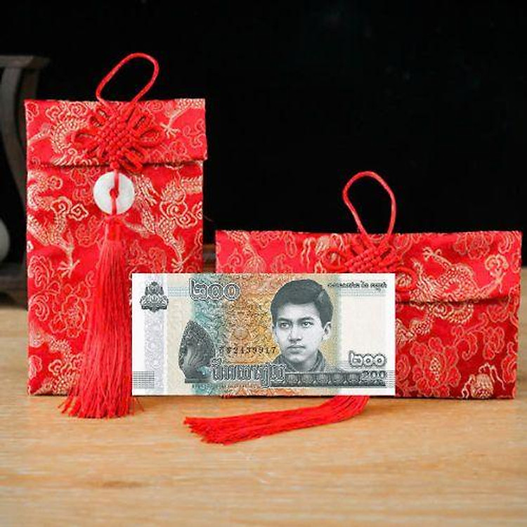 Túi gấm màu xanh 200 Cambodia