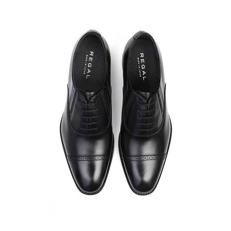 Giày Tây Nam Regal Black Captoe Oxford Dress Shoe - Black