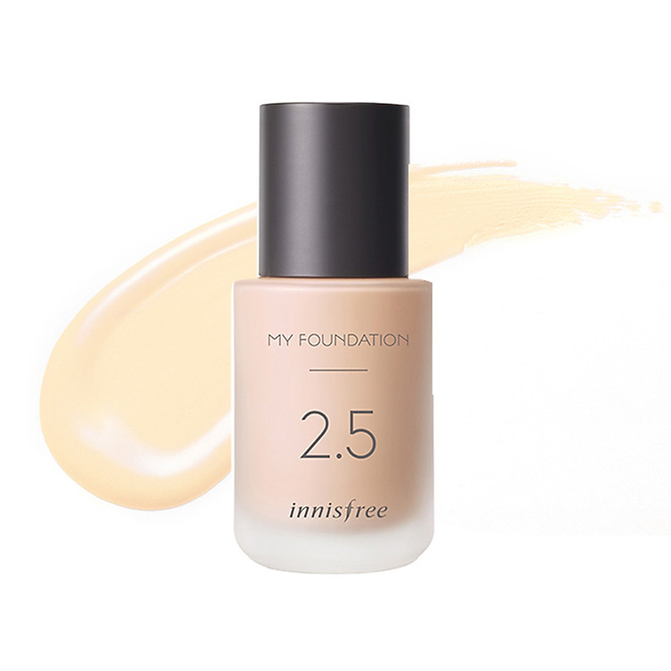 Kem Nền Trang Điểm Innisfree My Foundation N21 (30ml) + Tặng 1 Bộ Mút Trang Điểm Innisfree Sponge Puff Kit
