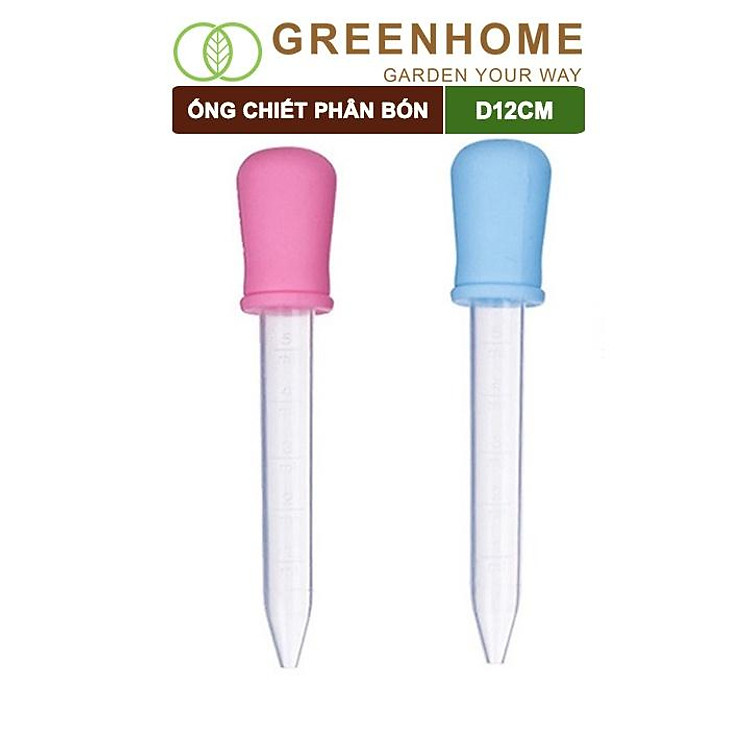 Ống Pipet GreenHome, 5ml, D15cm, Chiết Phân Bón Dạng Nước, Có Vạch Định Lượng, Đa Năng, Tiện Dụng