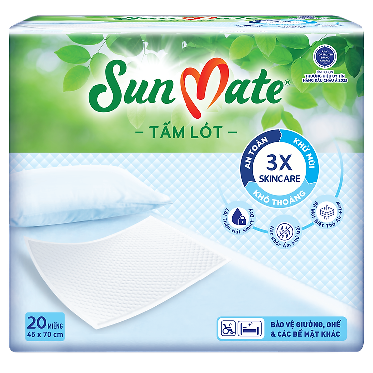 Combo 3 Tấm lót SunMate size M Chính hãng Giá tốt - Hình ảnh 3