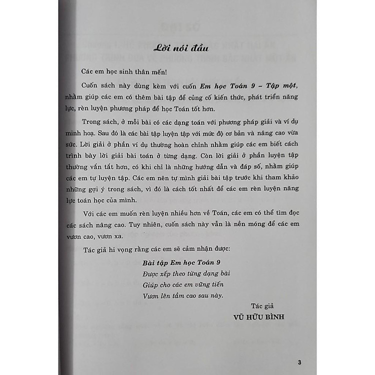 Bài Tập Em Học Toán Lớp 9 - Tập 1 (Biên Soạn Theo Chương Trình Mới) - Ảnh 2