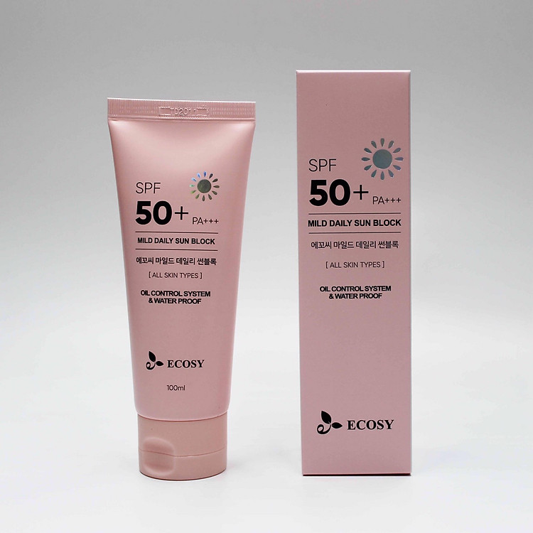 KEM CHỐNG NẮNG HẰNG NGÀY - KIỀM DẦU & CHỐNG THẤM NƯỚC ECOSY 100ML