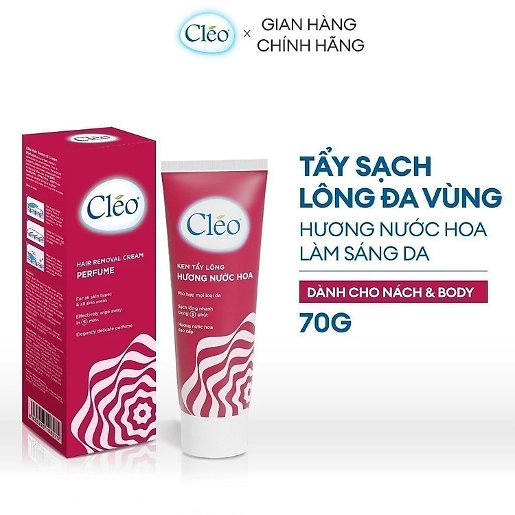 Kem Tẩy Lông Hương Nước Hoa Tẩy Lông Nách, Tẩy Lông Tay Chân Cléo 70G