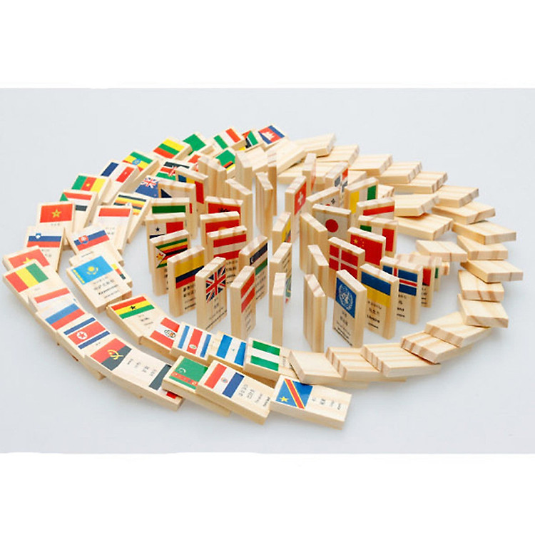 100 Quân Domino Cờ Quốc Gia - Đồ Chơi Gỗ Chính hãng Giá tốt - Hình ảnh 5