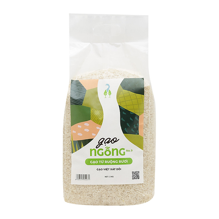 Gạo ruộng rươi ST24 xát dối túi 2kg - Gạo Ngỗng