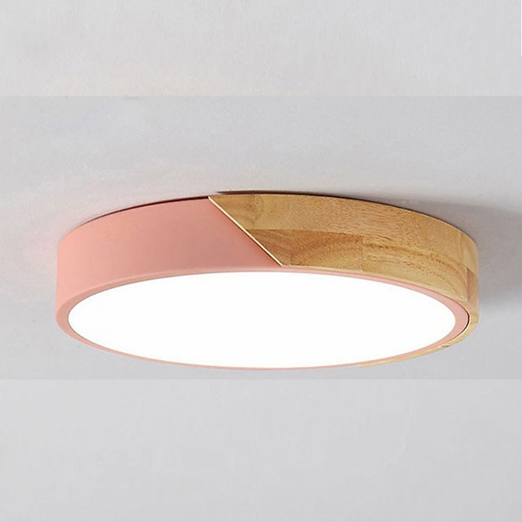 Đèn ốp trần phòng khách trang trí LED ốp gỗ NATURAL LAMP