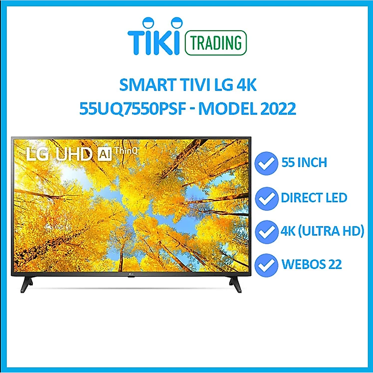 Smart Tivi LG 4K 55 inch 55UQ7550PSF - Hàng Chính Hãng