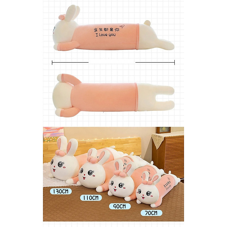 Thú nhồi bông thỏ đáng yêu - 80cm Chính hãng Tiết kiệm - Hình ảnh 3