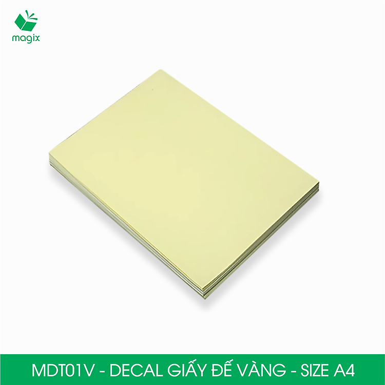Giấy Decal Đế Vàng A4 (50 tờ) - Ảnh 5