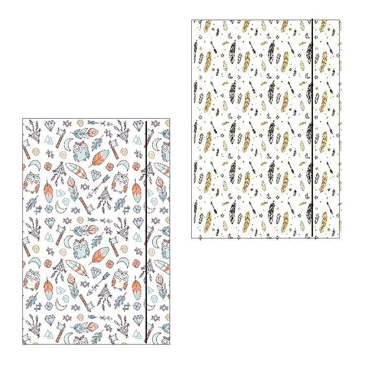 Sổ Bìa Cứng Khâu Gáy BOHO A5 Ruột Grid