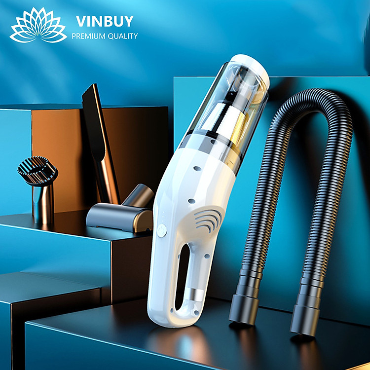 Máy Hút Bụi Cầm Tay Không Dây VinBuy Lực Hút Mạnh Mẽ 16000PA Chức Năng Hút Bụi Khô Và Ướt - Máy Hút Bụi Ô Tô, Máy Hút Bụi Gia Đình - Hàng Chính Hãng