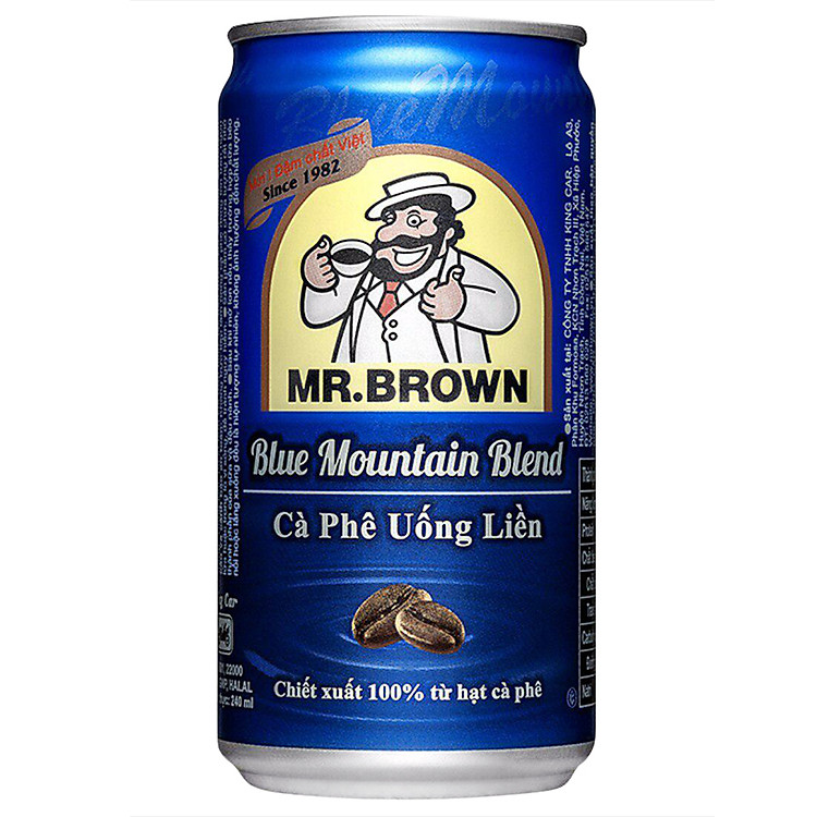 Cà Phê Sữa Đậm Đặc Mr.Brown Blue Mountain Lon 240ml