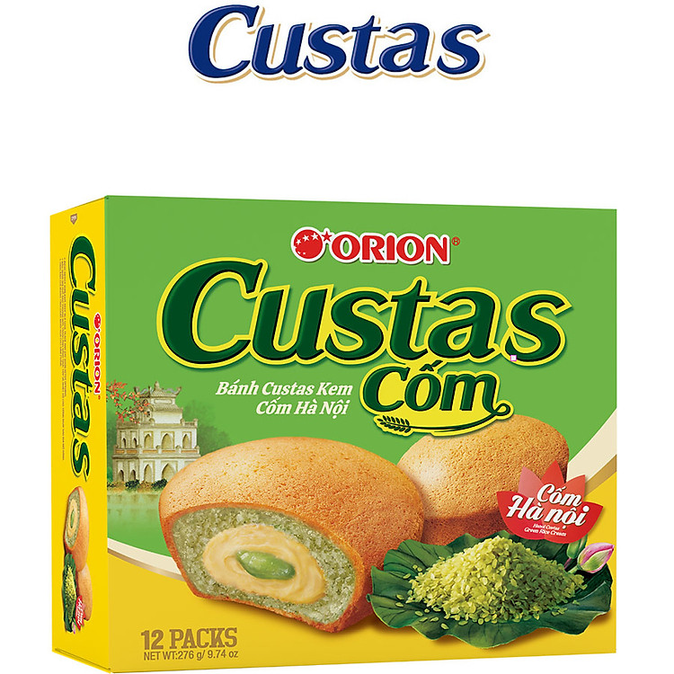 Bánh Custas Kem Cốm Hà Nội 12P (276g)
