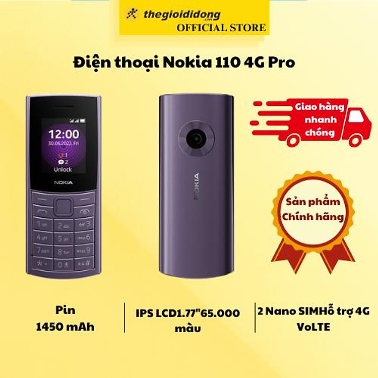 Điện thoại Nokia 110 4G Pro - Hàng Chính Hãng