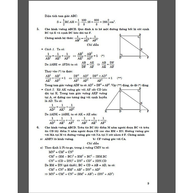 Tổng hợp các bài toán phổ dụng hình học 9 - Ảnh 5