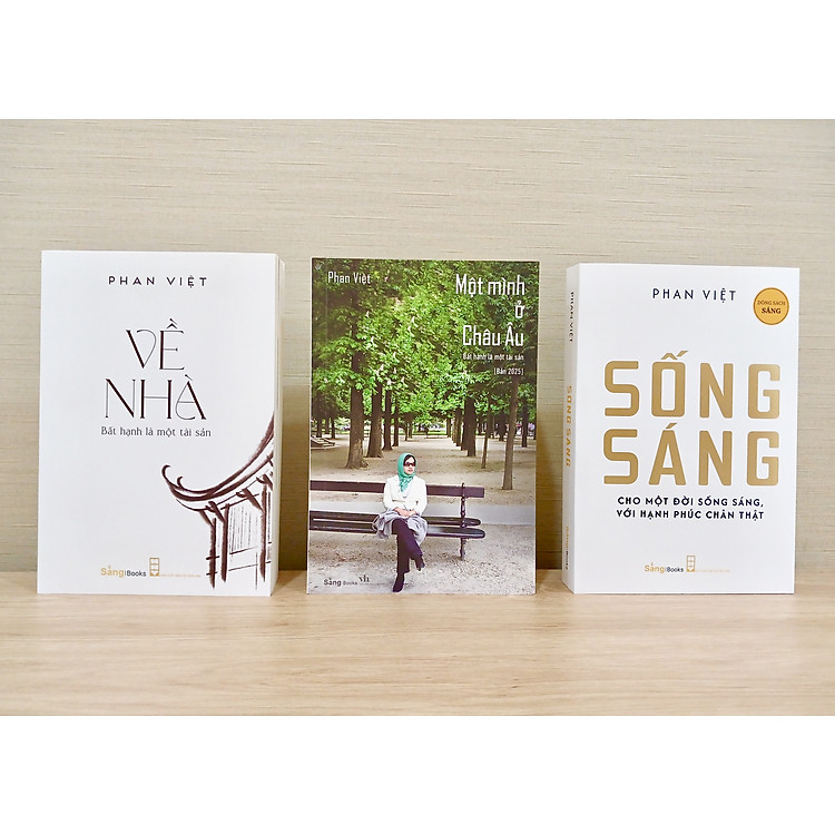 Sách - Combo 3 cuốn Sống Sáng (Bìa trắng) + Một Mình Ở Châu Âu (Bản 2025) + Về Nhà (Bản 2024) - Sáng Books
