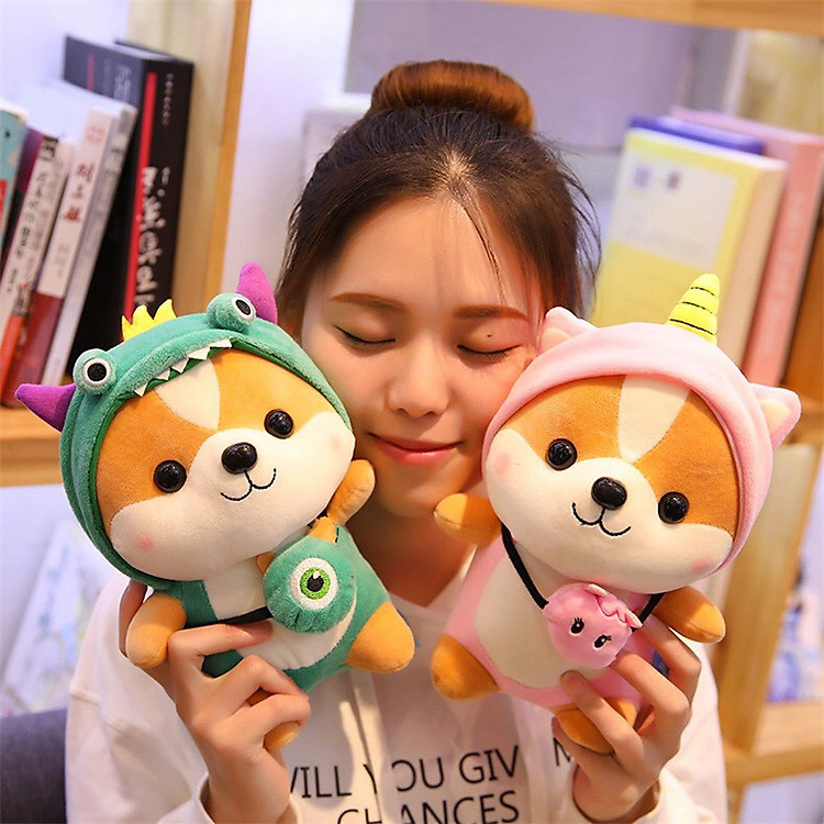 Gấu bông chó Shiba cosplay 25cm Chính hãng Tiết kiệm - Hình ảnh 3