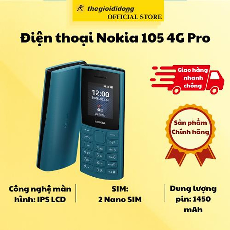 Điện thoại Nokia 105 4G Pro - Hàng Chính Hãng