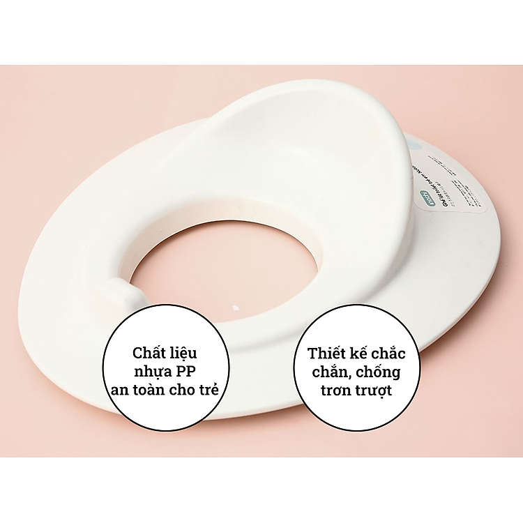 Ghế lót toilet Notoro - Trắng Chính hãng Ưu đãi - Hình ảnh 2