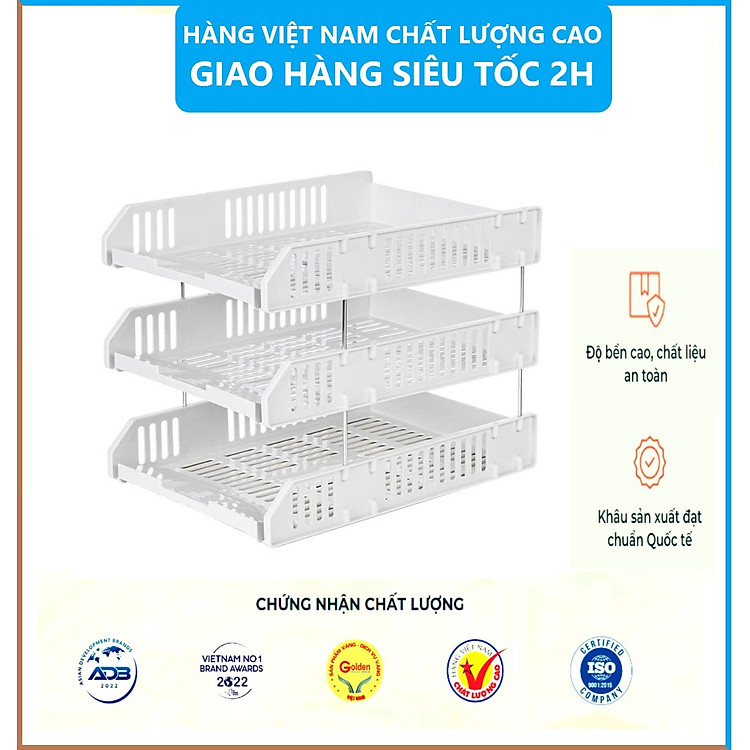 Khay Đựng Tài Liệu 3 Tầng 5683 A4 (Màu Trắng)