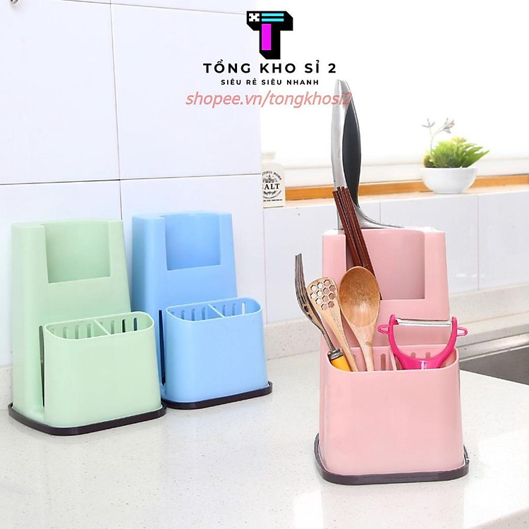 PVN39766 Ống Hộp Đựng Đũa Thìa Để Bàn Thông Minh, Ống Cắm Đũa Thìa Nhựa