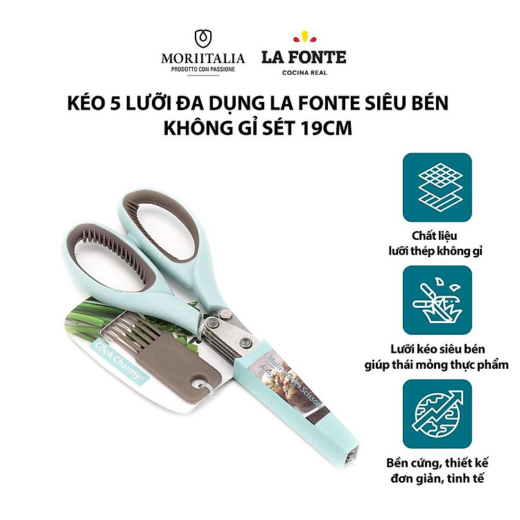 Kéo 5 lưỡi La Fonte đa dụng siêu bén không gỉ chính hãng 006538