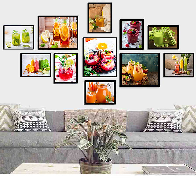 Khung ảnh có kính trang trí quán thức uống BINBIN KA270 (11 chiếc)