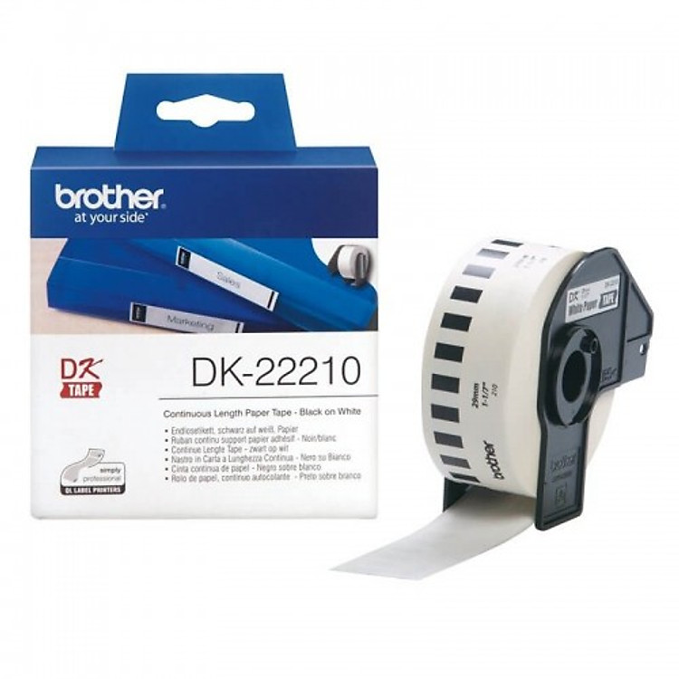 Nhãn Liên Tục, Giấy Decal Brother DK-22210 (29mmx30.48m) - Hàng chính hãng