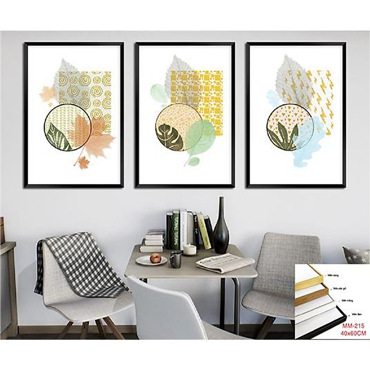 TRANH BỘ 3 TREO TƯỜNG CỠ ĐẠI (30 x 40cm x3 bức) - PHONG CÁCH BẮC ÂU- TB31009FGC9