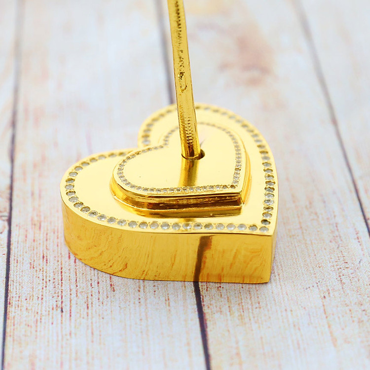 Hoa hồng mạ vàng đế trái tim - Quà tặng sinh nhật vợ - Ảnh 3