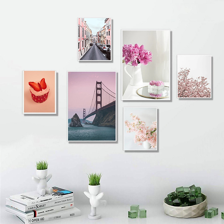 Tranh treo tường trang trí phòng khách, phòng ngủ. PVP-TP187 Tặng kèm khung và đinh ba chân treo tranh chuyên dụng