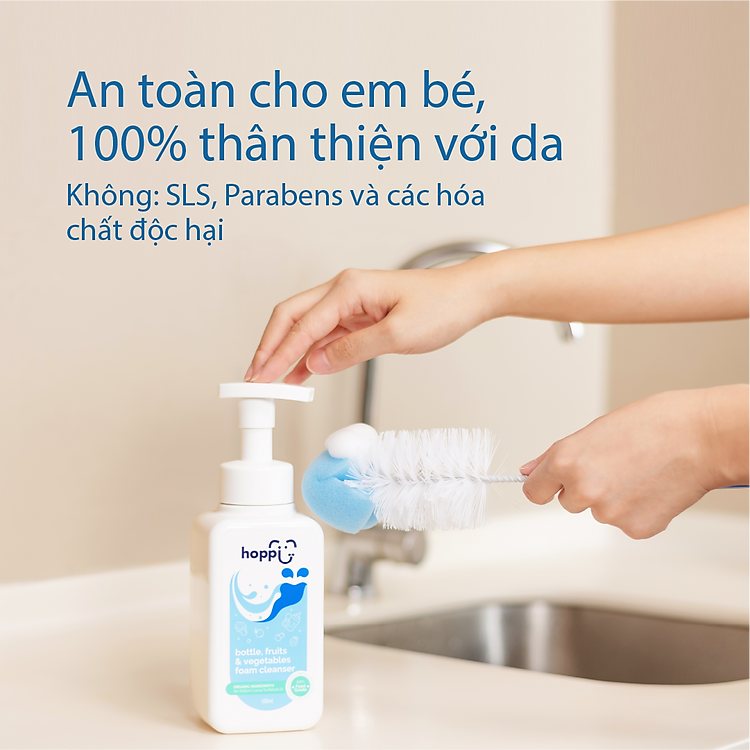 Nước rửa bình sữa Hoppi 500ml Chính hãng Ưu đãi - Hình ảnh 4