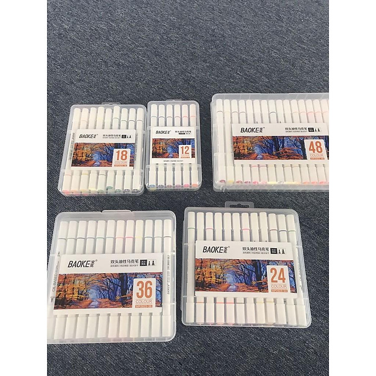 Bút Lông Tô Màu 2 Đầu Baoke MP2923 (12 màu) - Ảnh 2