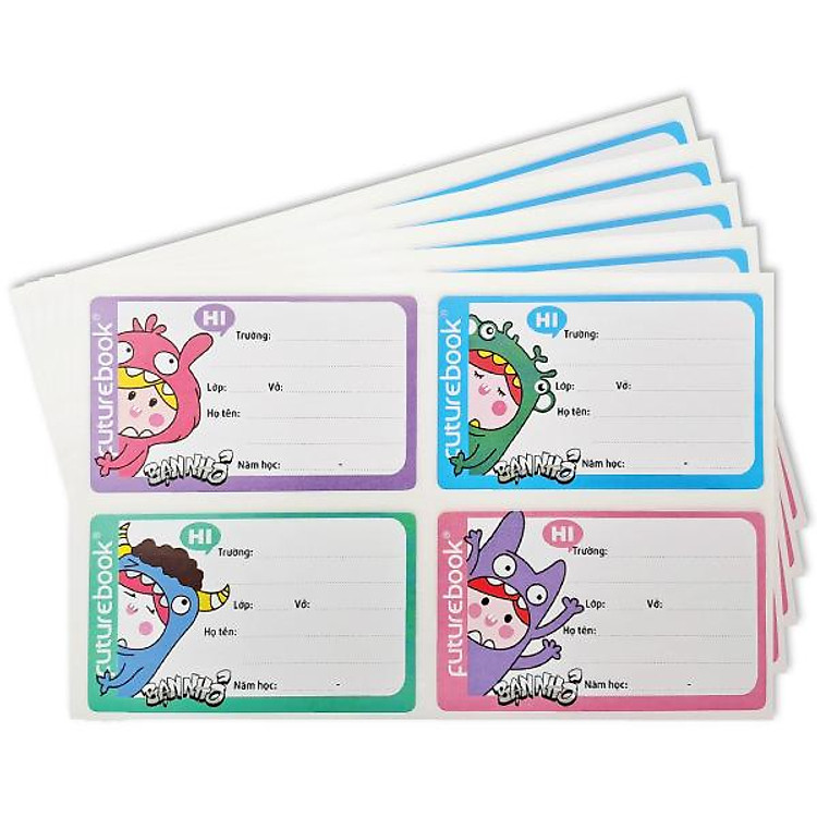 Nhãn Vở Học Sinh Bạn Nhỏ – futurebook N143 (15 nhãn)
