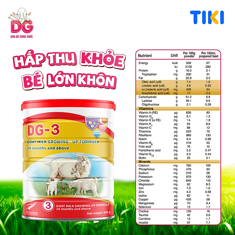 Mua Sữa dê công thức DG-3 GOAT MILK Hàng chuẩn Tiết kiệm - Hình ảnh 2