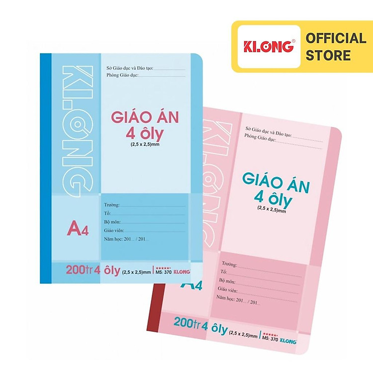 Sổ giáo án 4 ô ly A4 (200 trang)