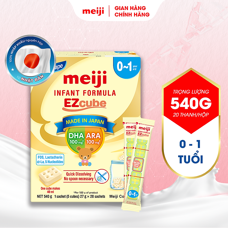 Tìm mua tại Avakids:Meiji Infant Formula EZcube 540g Tin cậy, tràn ngập Khuyến mãi, Ưu đãi
