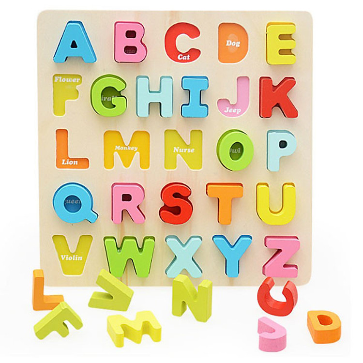 Bảng chữ cái tiếng Anh bằng gỗ