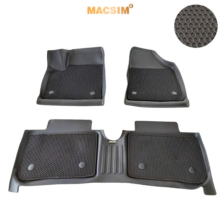 Thảm 2 lớp sd3 dạng lưới lục giác Vinfast Herio Green (đen) 3 - bề mặt cao su siêu sạch - Macsim