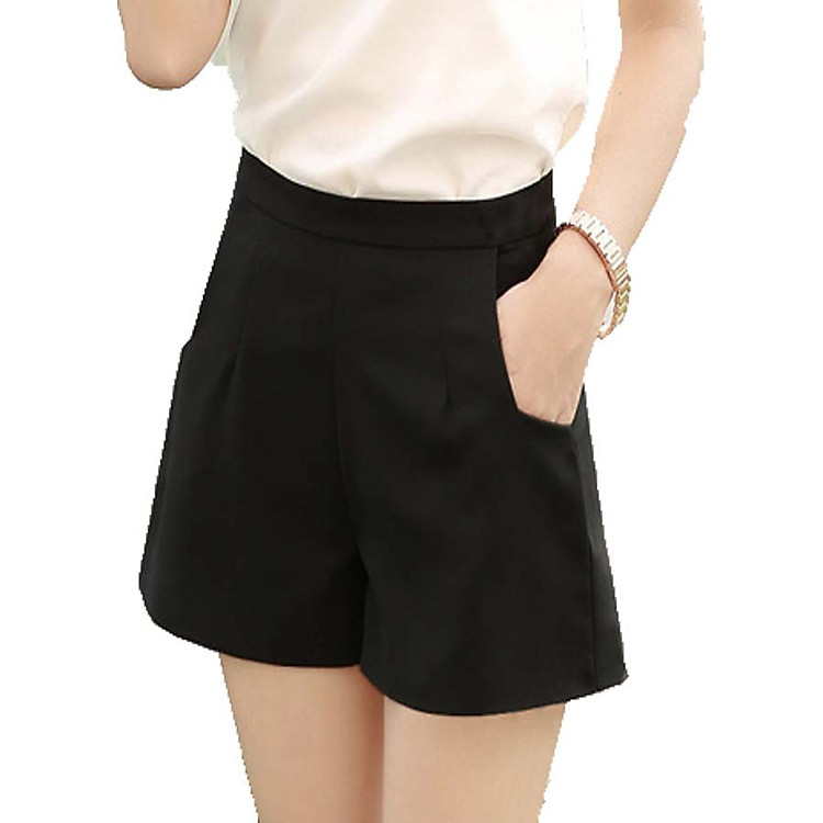 Quần short nữ ống rộng màu đen freesize dành cho bạn nữ