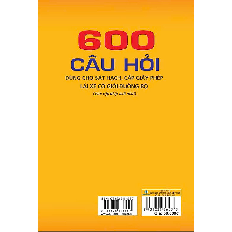 600 Câu Hỏi Dùng Cho Sát Hạch, Cấp Giấy Phép Lái Xe Cơ Giới Đường Bộ (Bản Cập Nhật Mới Nhất 2025) - Ảnh 2