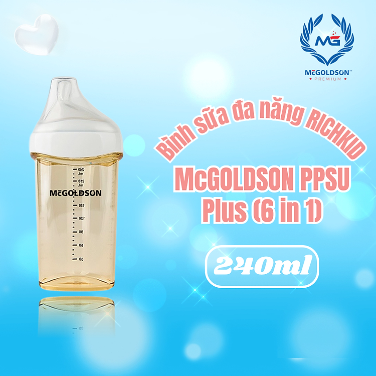 Chọn mua tại Shopee: Bình sữa RICHKID-McGOLDSON 240mL 6 in 1 mua giá tốt nhất tại Shop Mall