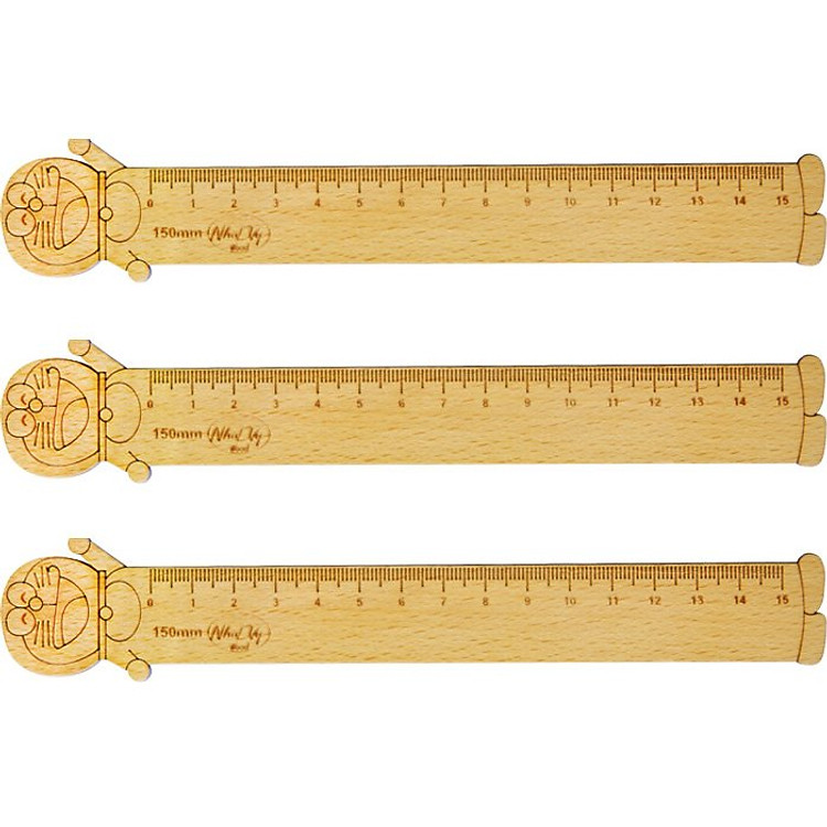 Combo 3 thước học sinh Nhatvywood 150mm - hình Doremon
