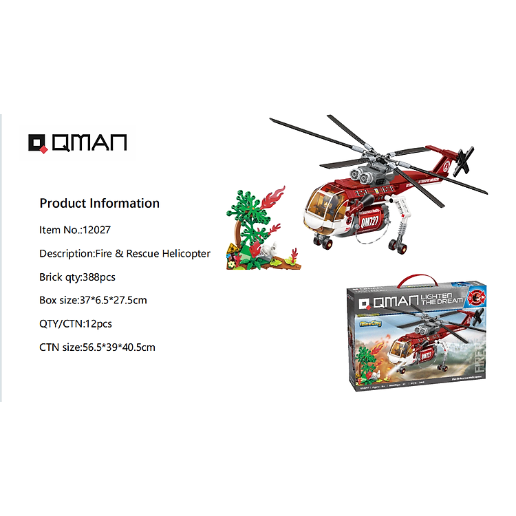 Mua Đồ Chơi Xếp Hình Qman 12027 - Trực Thăng Chính hãng Giá tốt - Hình ảnh 5